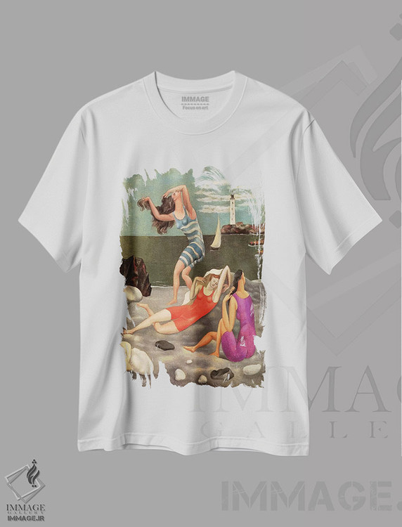 تیشرت طرح دار شناگران، هنر فاخر کلاسیک اثر پابلو پیکاسو | فروشگاه ایماژ