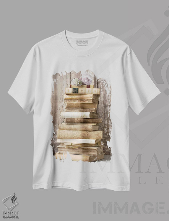 تیشرت طرح دار کتاب ها ۱، دکور معاصر اثر سیمپوزیوم دیزاین | immage.ir