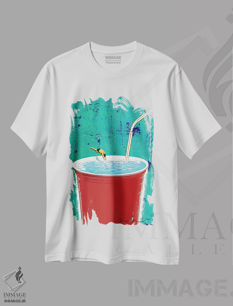 تیشرت طرح دار جرعهٔ بزرگ، هنر فاخر معاصر اثر آنتونی فردا | immage.ir