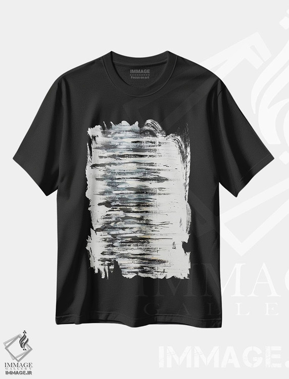 تیشرت طرح دار سایه زنی با مشکی اثر شاون جیکوبز | فروشگاه ایماژ
