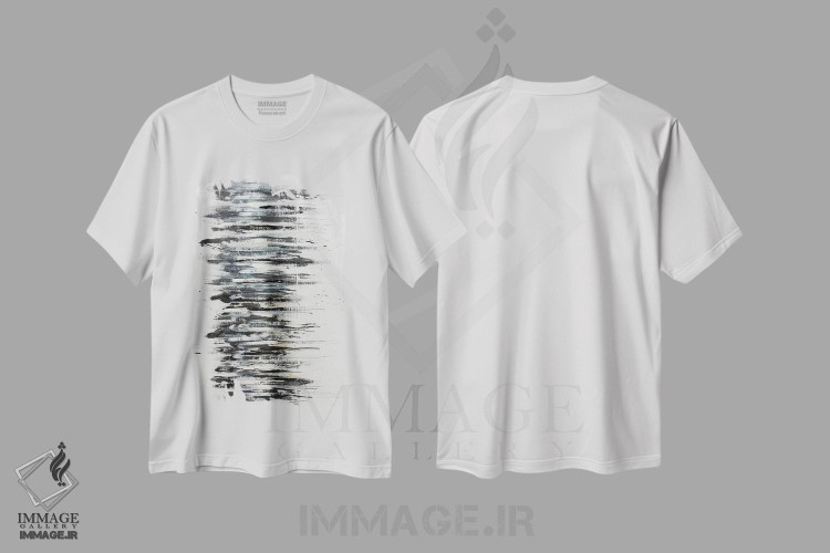 تیشرت طرح دار سایه زنی با مشکی اثر شاون جیکوبز | immage.ir