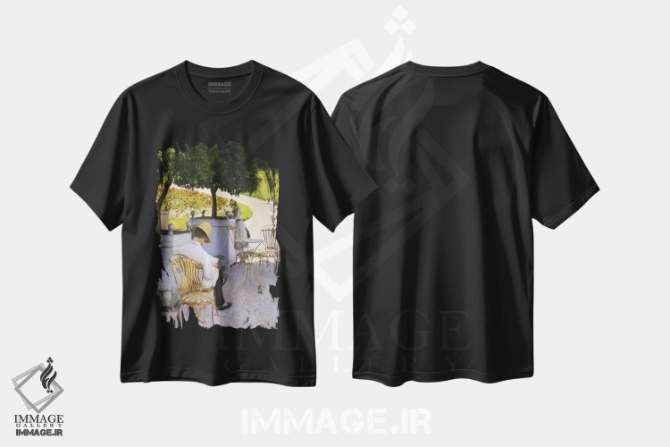 تیشرت طرح دار درختان پرتقال، هنر فاخر کلاسیک اثر گوستاو کایبوت | immage.ir