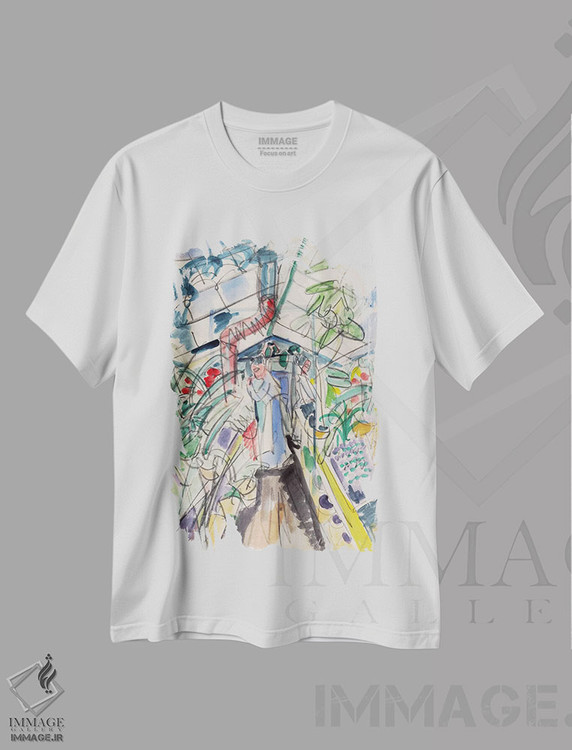 تیشرت طرح دار در گلخانه، هنر فاخر کلاسیک اثر ارنست لودویگ کیرشنر | immage.ir