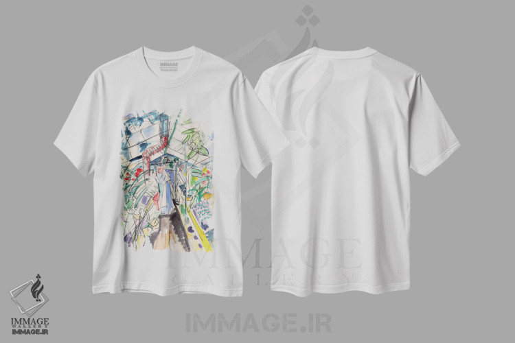 تیشرت طرح دار در گلخانه، هنر فاخر کلاسیک اثر ارنست لودویگ کیرشنر | immage.ir