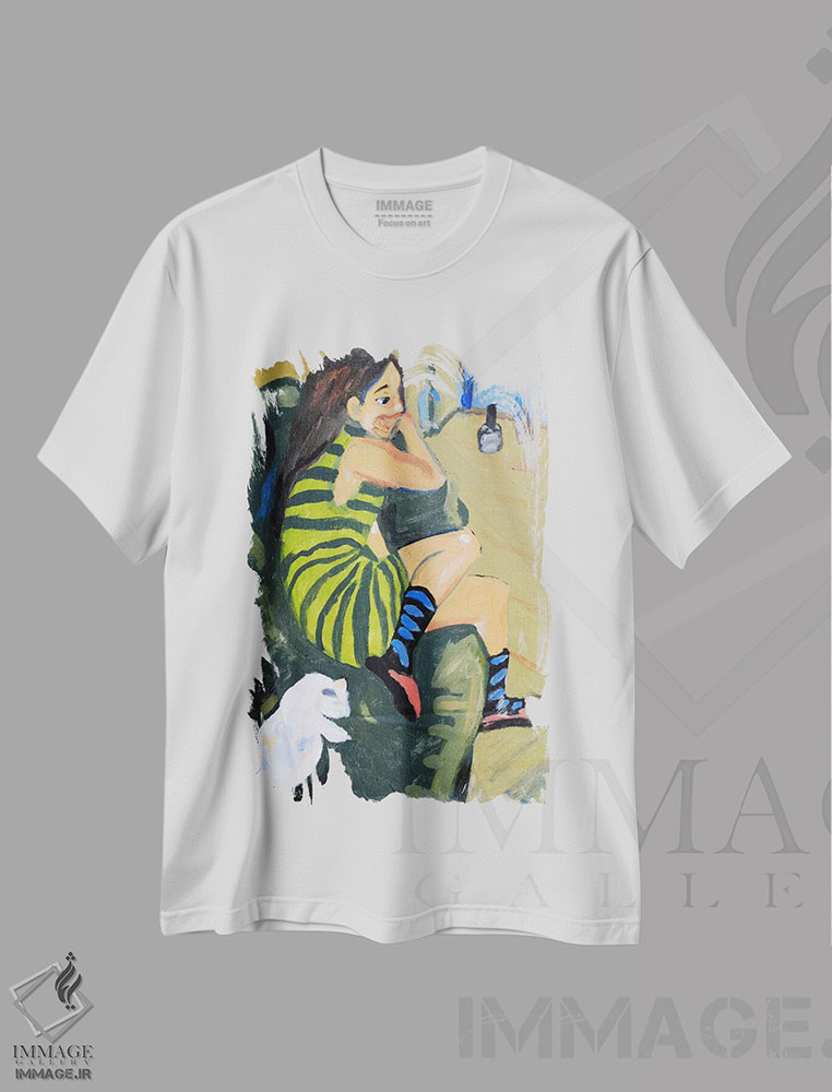 تیشرت طرح دار هنرمند زن، هنر فاخر کلاسیک اثر ارنست لودویگ کیرشنر | فروشگاه ایماژ