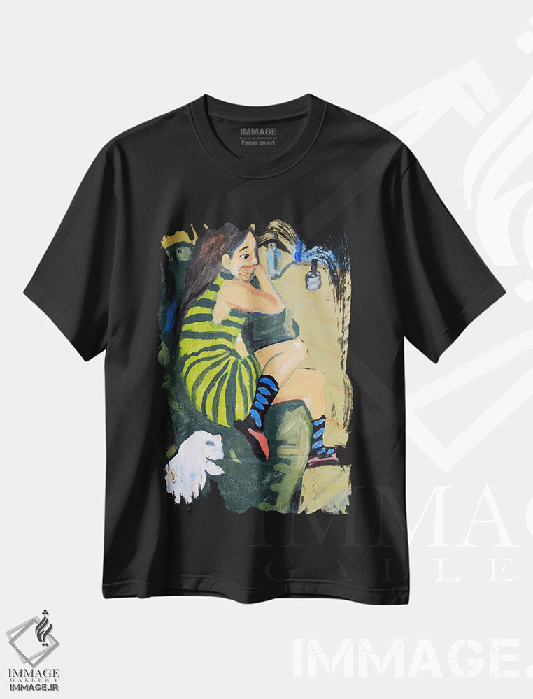 تیشرت طرح دار هنرمند زن، هنر فاخر کلاسیک اثر ارنست لودویگ کیرشنر | immage.ir