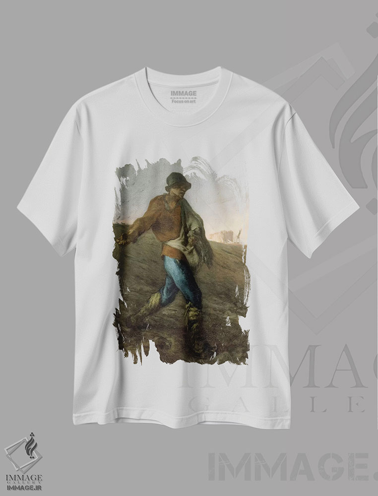 تیشرت طرح دار بذارکار، ۱۸۵۰، هنر فاخر کلاسیک اثر ژان فرانسوا میه | فروشگاه ایماژ