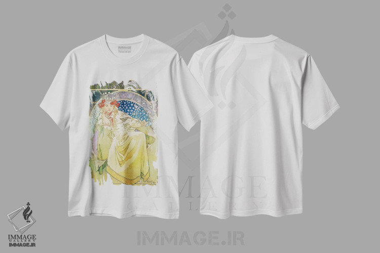 تیشرت طرح دار پرنسس سنبل، آرت نوو اثر آلفونس موخا | immage.ir