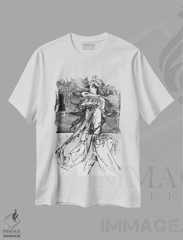تیشرت طرح دار تصویری از راما، آرت نوو اثر آلفونس موخا | فروشگاه ایماژ