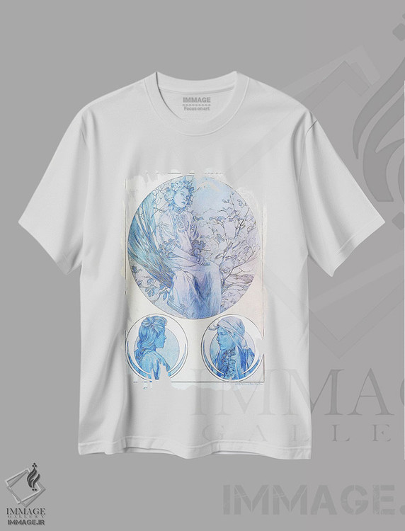 تیشرت طرح دار صفحه ۴۵ از "اسناد تزئینی"، ۱۹۰۲، آرت نوو اثر آلفونس موخا | فروشگاه ایماژ