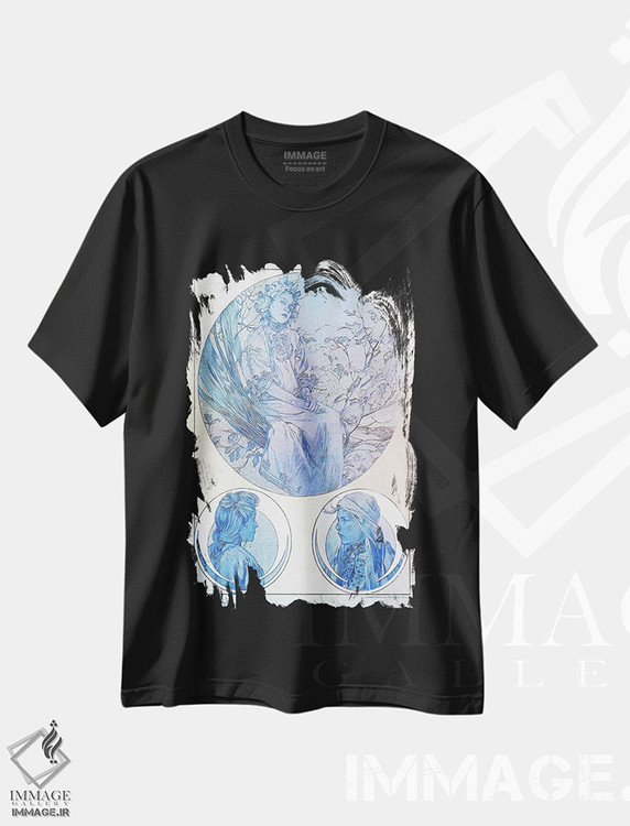 تیشرت طرح دار صفحه ۴۵ از "اسناد تزئینی"، ۱۹۰۲، آرت نوو اثر آلفونس موخا | immage.ir