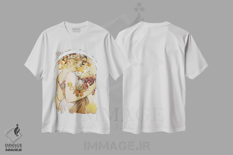 تیشرت طرح دار میوه ها، ۱۸۹۷، تزئینی اثر آلفونس موخا | immage.ir