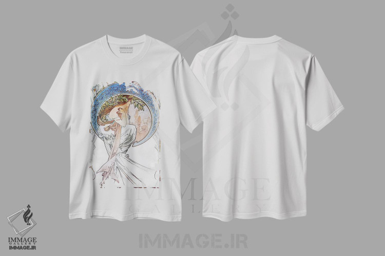 تیشرت طرح دار شعر، ۱۸۹۸، آرت نوو اثر آلفونس موخا | فروشگاه ایماژ