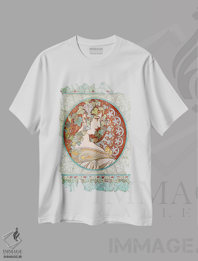 تیشرت طرح دار پیچک، ۱۹۰۱، آرت نوو اثر آلفونس موخا | فروشگاه ایماژ