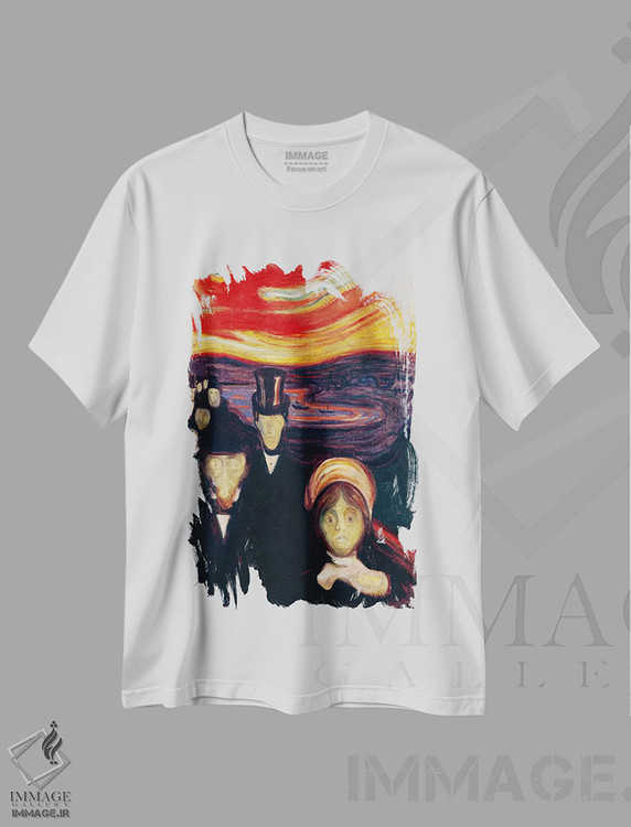 تیشرت طرح دار اضطراب، ۱۸۹۴، هنر فاخر کلاسیک اثر ادوارد مونک | immage.ir