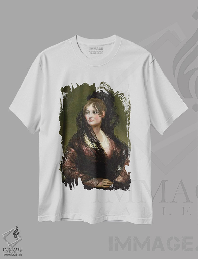 تیشرت طرح دار پرترهٔ دونا ایزابل ده پُرسل، هنر فاخر کلاسیک اثر فرانسیسکو گویا | فروشگاه ایماژ