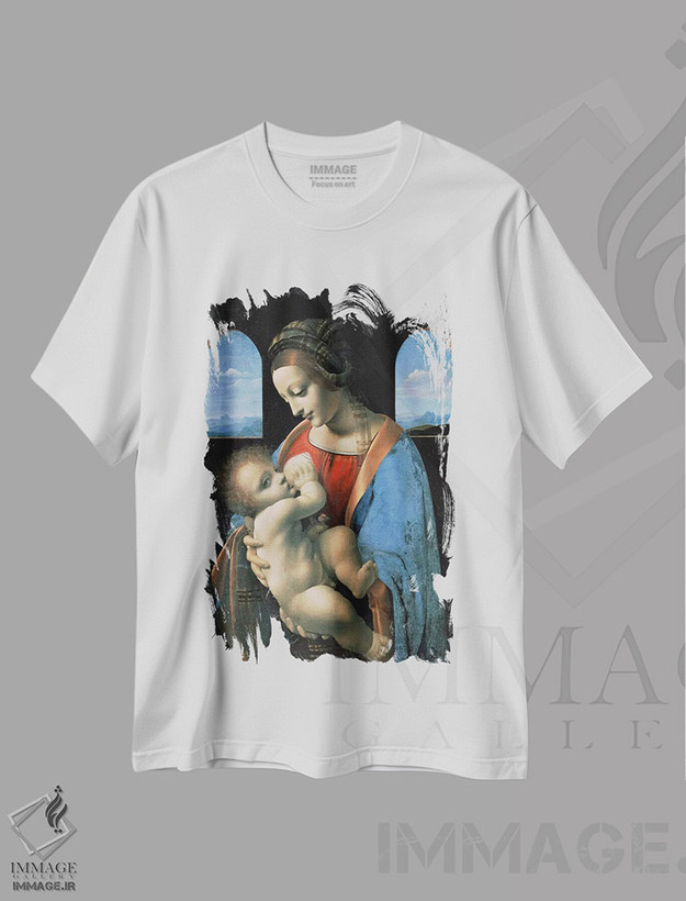 تیشرت طرح دار مادونا لیتا، ۱۴۹۰، مدیوم اثر لئوناردو داوینچی | فروشگاه ایماژ