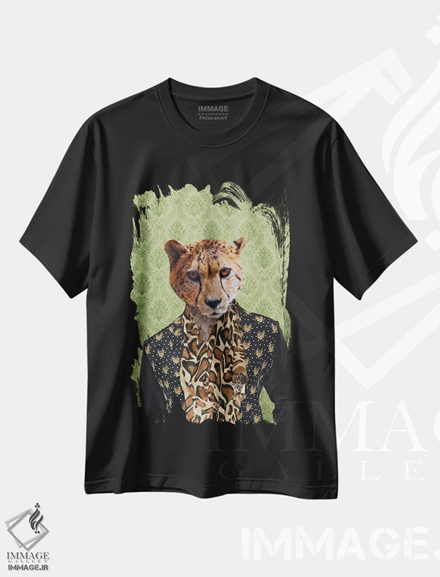 تیشرت طرح دار چیس، چیتا، هنر دیجیتال اثر فایو بای فایو کالکتیو | فروشگاه ایماژ