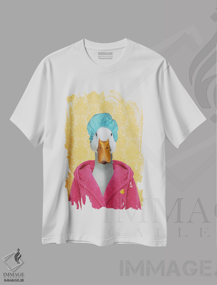 تیشرت طرح دار دروتی، اردک، دکور معاصر اثر فایو بای فایو کالکتیو | فروشگاه ایماژ