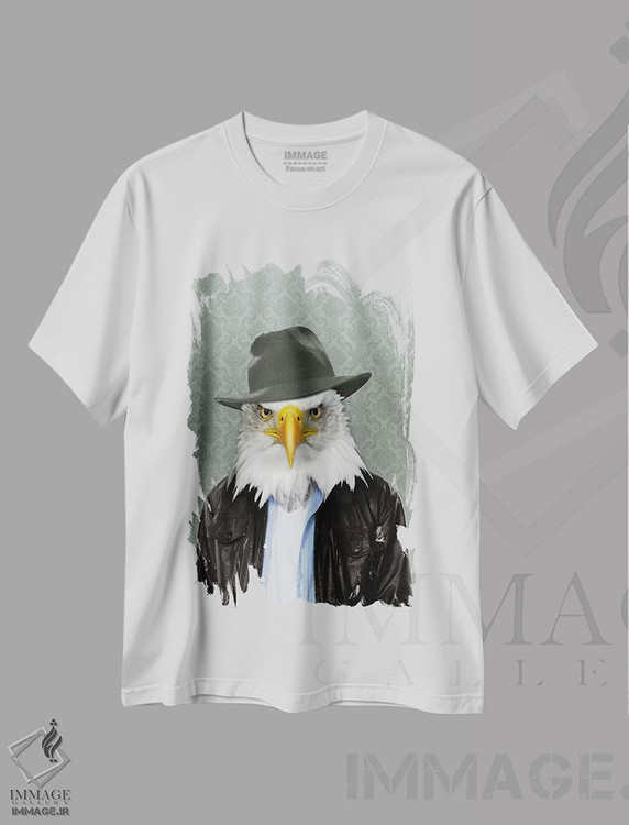 تیشرت طرح دار ادوارد، عقاب، هنر دیجیتال اثر فایو بای فایو کالکتیو | immage.ir
