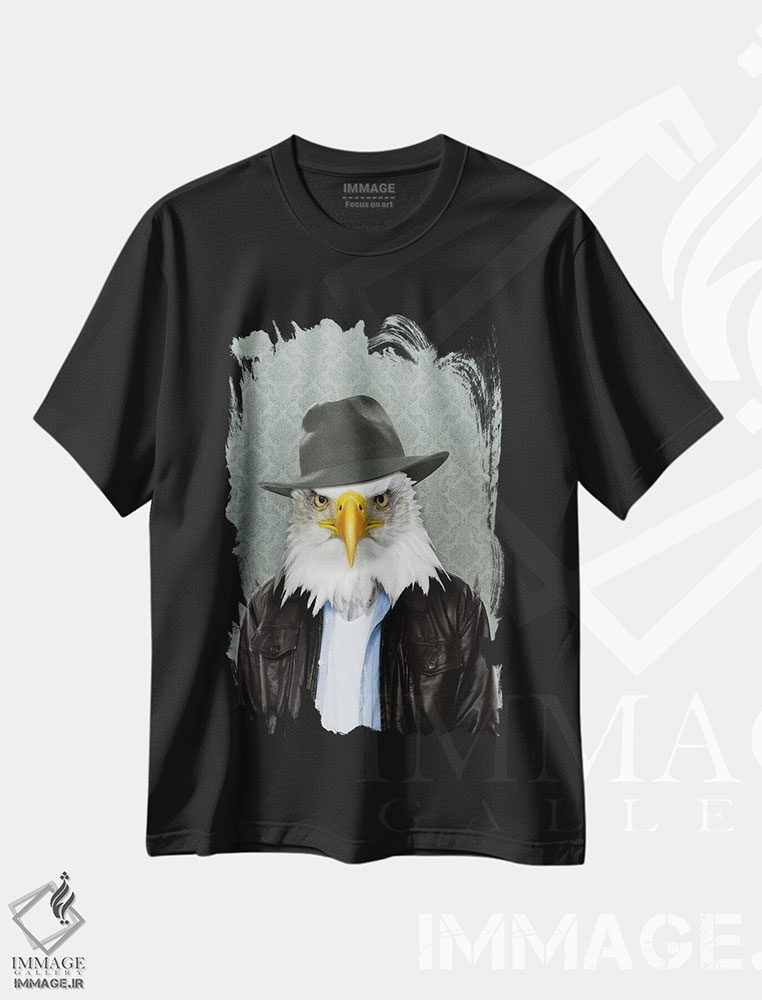 تیشرت طرح دار ادوارد، عقاب، هنر دیجیتال اثر فایو بای فایو کالکتیو | فروشگاه ایماژ