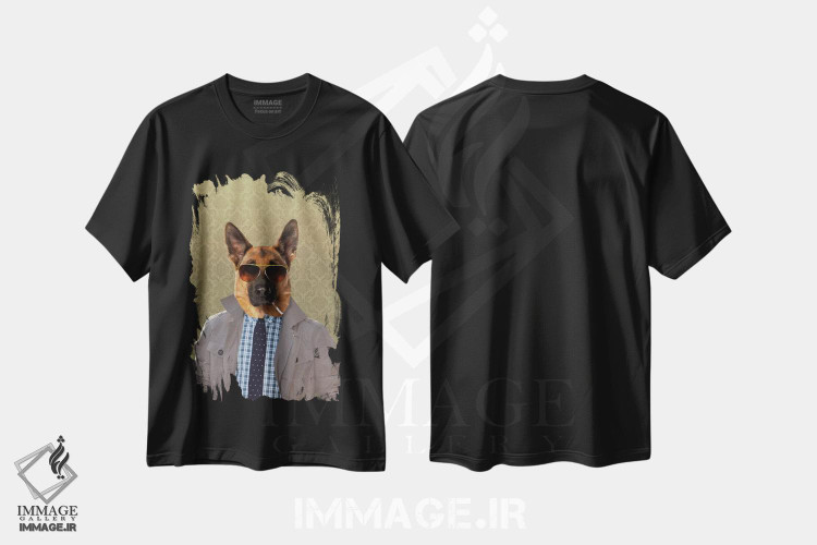 تیشرت طرح دار گای، سگ چوپان آلمانی، هنر دیجیتال اثر فایو بای فایو کالکتیو | immage.ir