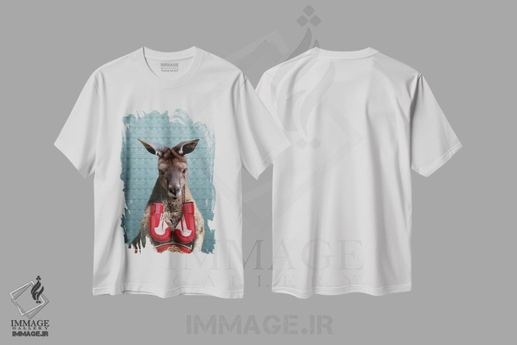 تیشرت طرح دار بو، کانگورو، هنر دیجیتال اثر فایو بای فایو کالکتیو | فروشگاه ایماژ