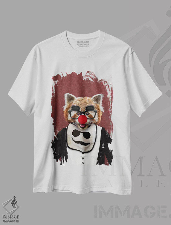 تیشرت طرح دار رد، پاندا قرمز، هنر دیجیتال اثر فایو بای فایو کالکتیو | فروشگاه ایماژ