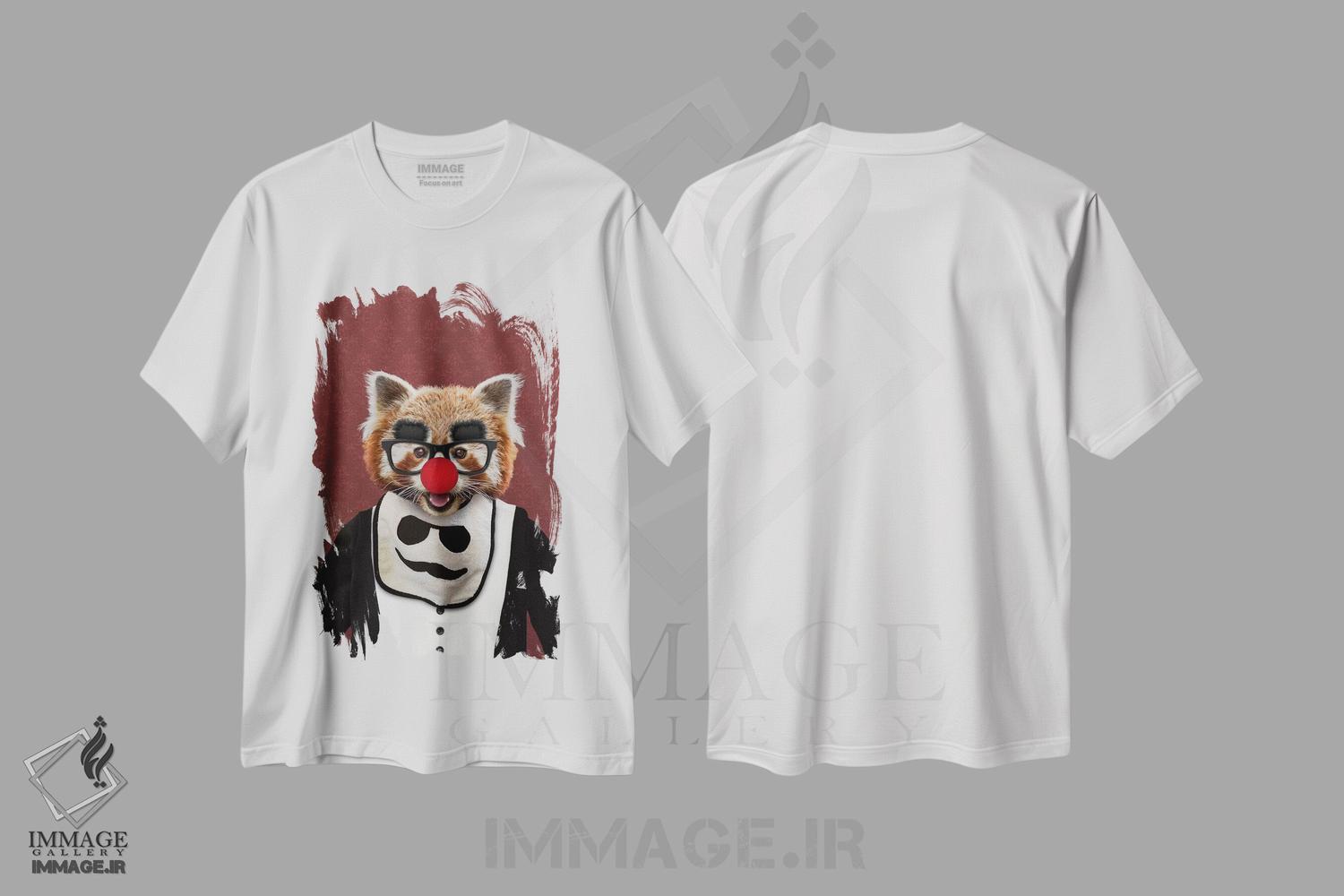تیشرت طرح دار رد، پاندا قرمز، هنر دیجیتال اثر فایو بای فایو کالکتیو | فروشگاه ایماژ