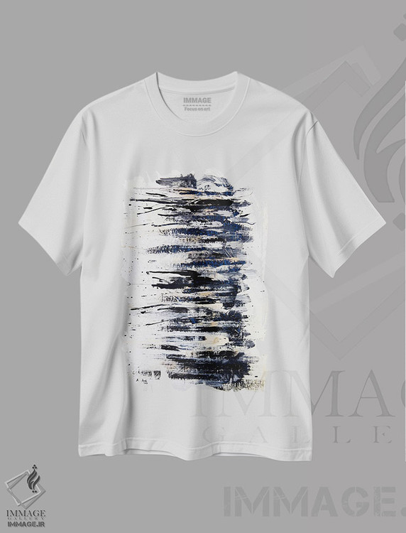 تیشرت طرح دار سایه زنی با مشکی شماره ۲، آبستره اثر شاون جیکوبز | فروشگاه ایماژ