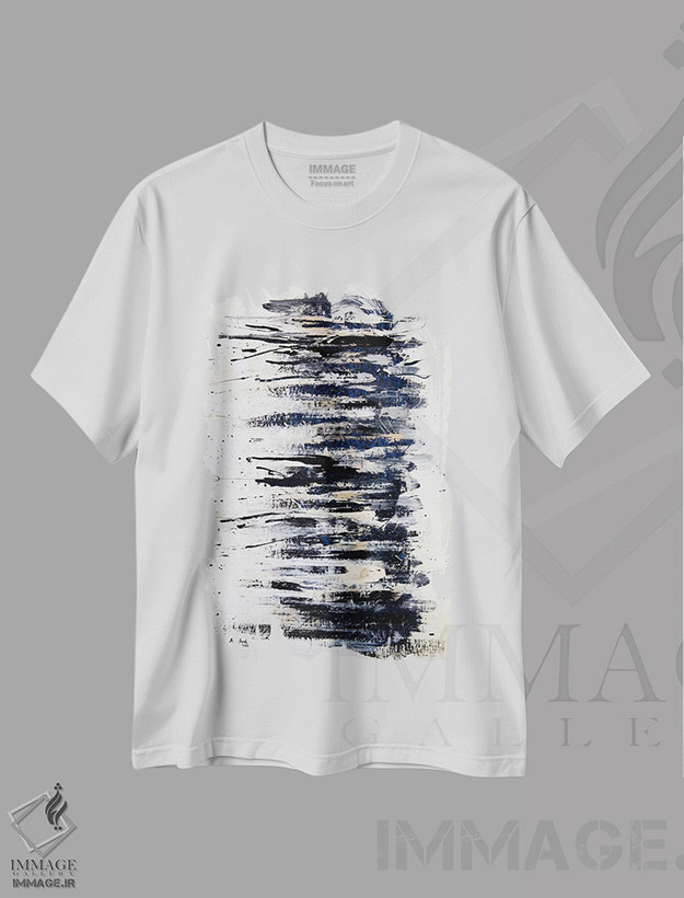 تیشرت طرح دار سایه زنی با مشکی شماره ۲، آبستره اثر شاون جیکوبز | فروشگاه ایماژ
