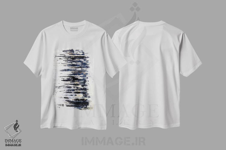 تیشرت طرح دار سایه زنی با مشکی شماره ۲، آبستره اثر شاون جیکوبز | فروشگاه ایماژ