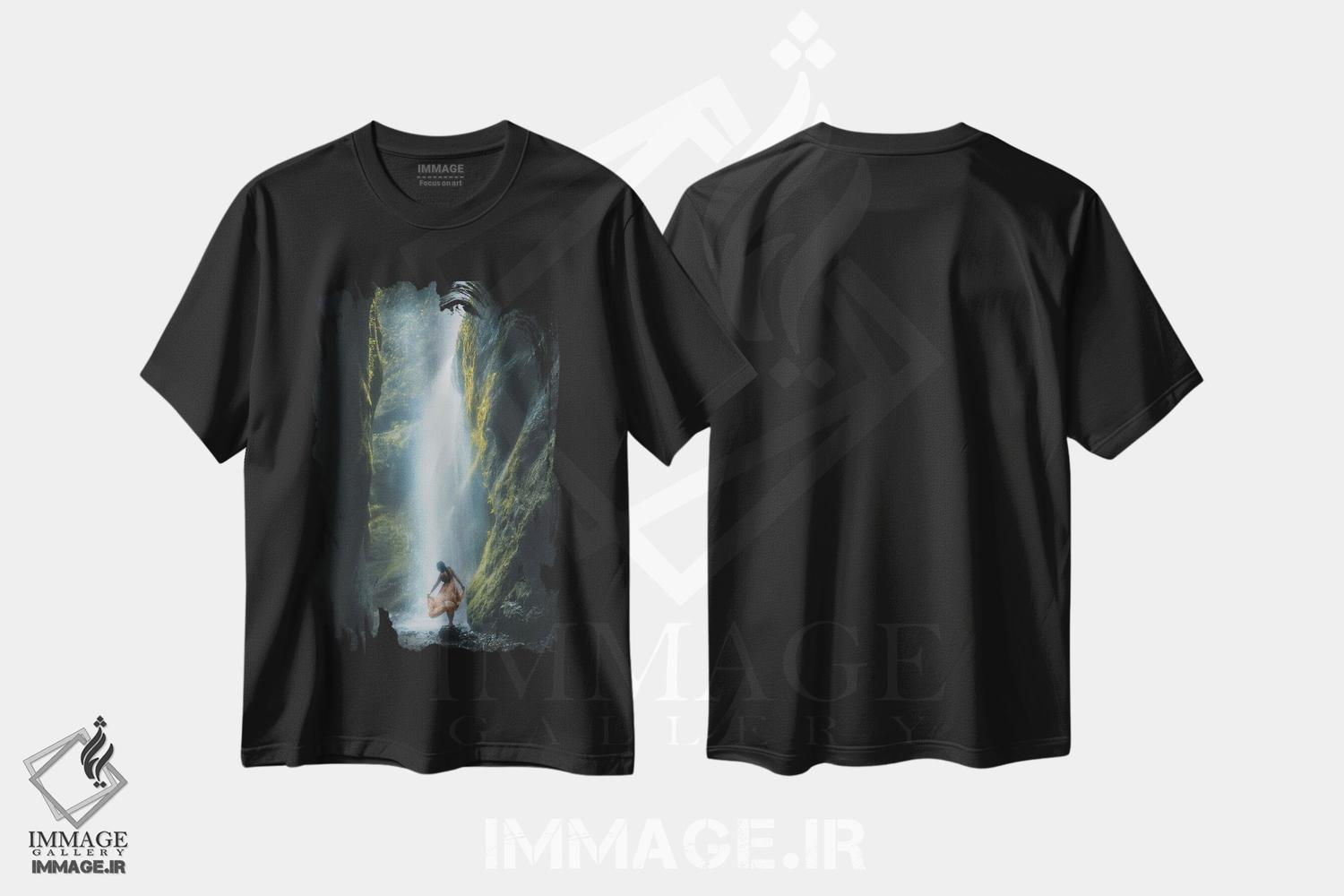 تیشرت طرح دار درهٔ مخفی، مدیوم اثر آنابل شابر | فروشگاه ایماژ