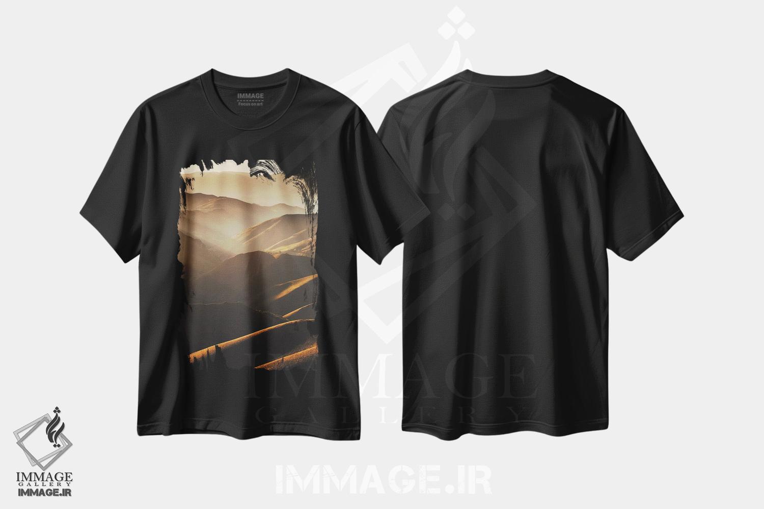 تیشرت طرح دار میان تپه ها و دره ها، مدیوم اثر آنابل شابر | immage.ir