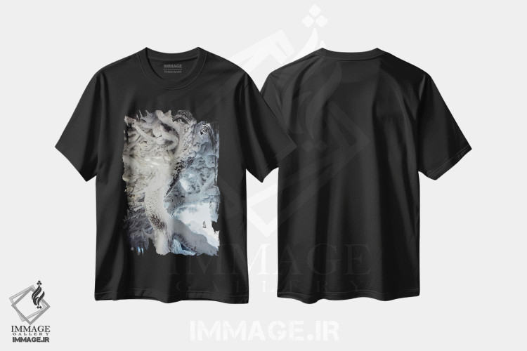 تیشرت طرح دار درخت یخ زده، عکاسی ماکرو اثر آنابل شابر | فروشگاه ایماژ