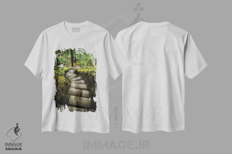 تیشرت طرح دار باغ ژاپنی پورتلند، مدیوم اثر آنابل شابر | immage.ir