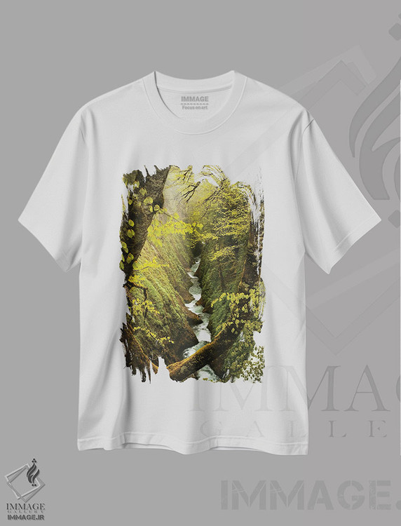 تیشرت طرح دار درهٔ پنهان، مدیوم اثر آنابل شابر | فروشگاه ایماژ