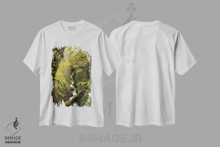 تیشرت طرح دار درهٔ پنهان، مدیوم اثر آنابل شابر | فروشگاه ایماژ