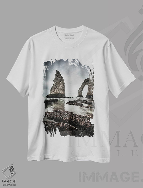 تیشرت طرح دار ساحل اترتا، مدیوم اثر آنابل شابر | فروشگاه ایماژ