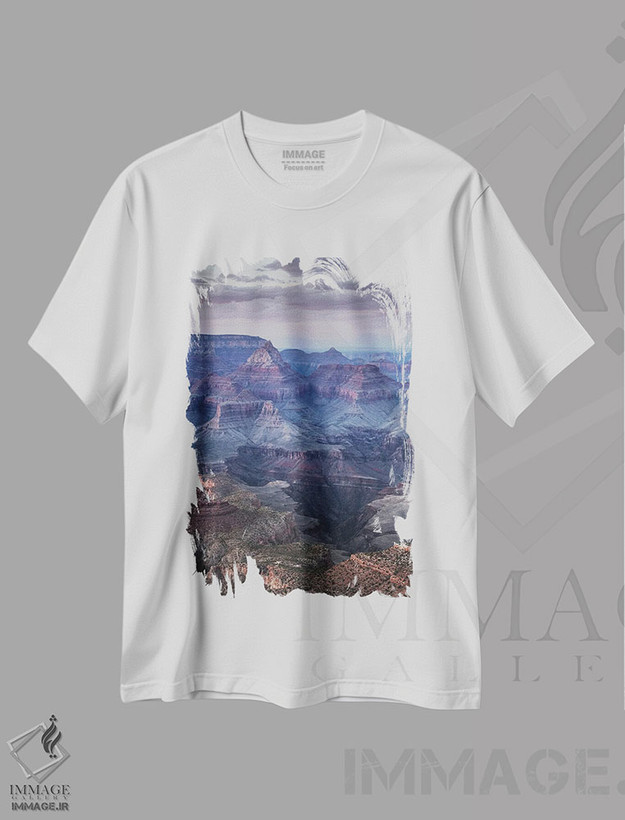 تیشرت طرح دار گرند کانیون در پایان روز، مدیوم اثر آنابل شابر | فروشگاه ایماژ