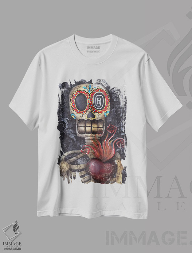 تیشرت طرح دار قلب مقدس، مدیوم اثر ابریل آندراده | فروشگاه ایماژ