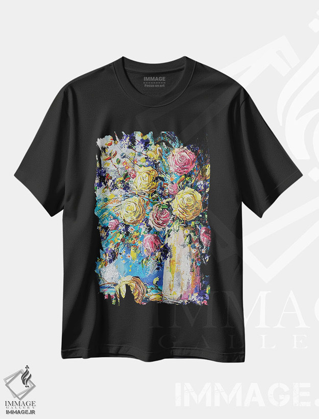 تیشرت طرح دار شادی بزرگ، هنر فاخر معاصر اثر اندرو آلن جانسون | فروشگاه ایماژ