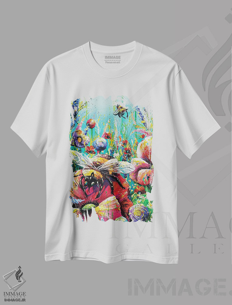 تیشرت طرح دار انبار تابستانی، آبستره اثر اندرو آلن جانسون | فروشگاه ایماژ