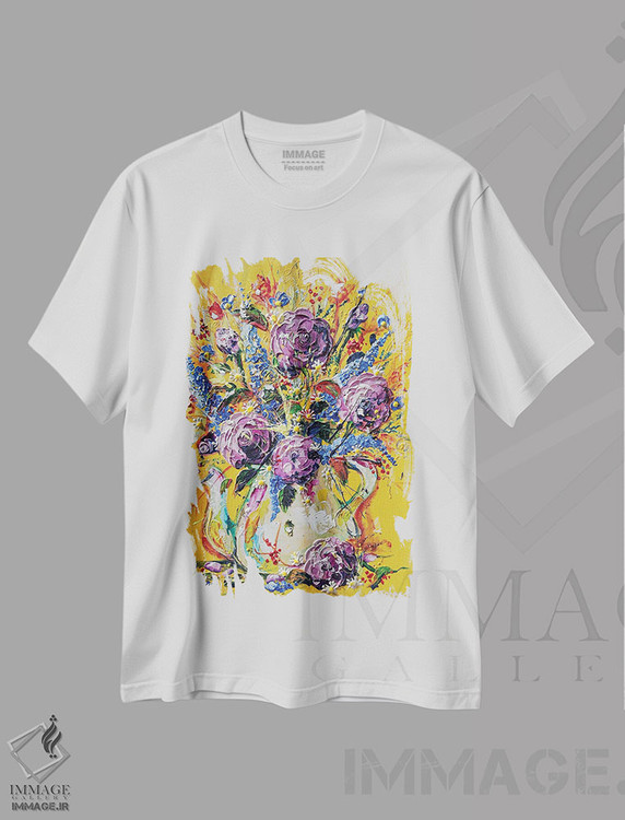 تیشرت طرح دار درهم آمیختگی عجیب وغریب، هنر فاخر معاصر اثر اندرو آلن جانسون | فروشگاه ایماژ