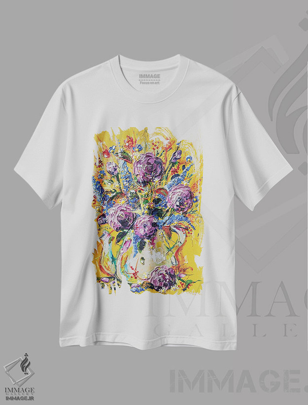 تیشرت طرح دار درهم آمیختگی عجیب وغریب، هنر فاخر معاصر اثر اندرو آلن جانسون | فروشگاه ایماژ