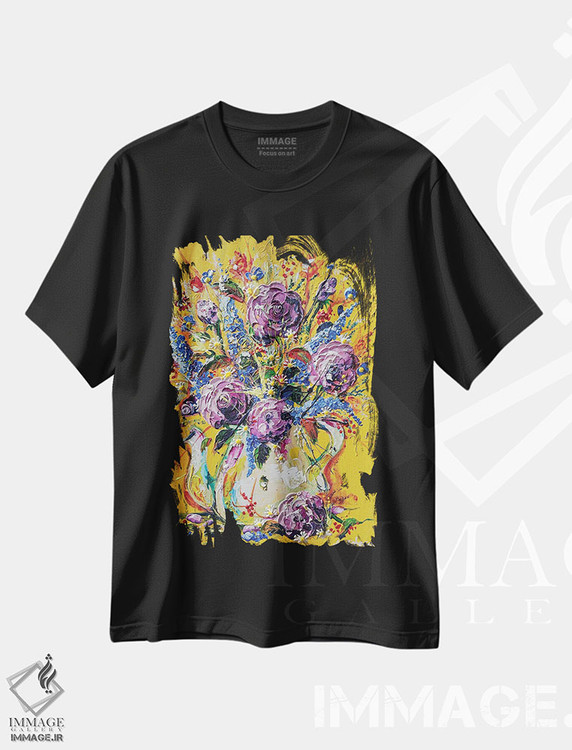 تیشرت طرح دار درهم آمیختگی عجیب وغریب، هنر فاخر معاصر اثر اندرو آلن جانسون | immage.ir