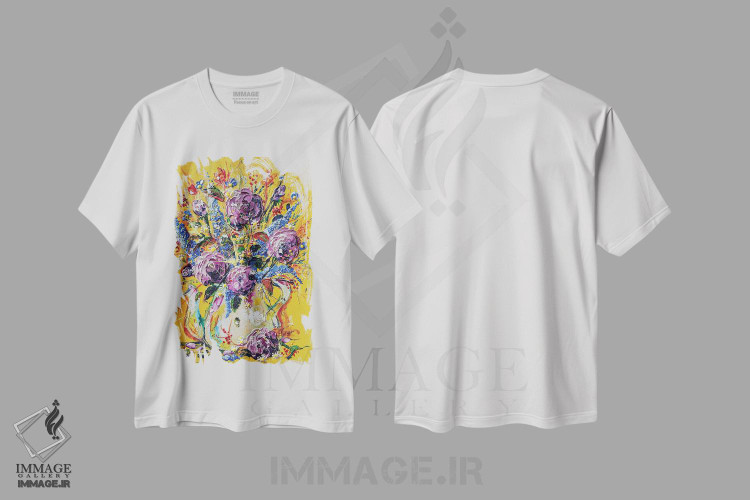 تیشرت طرح دار درهم آمیختگی عجیب وغریب، هنر فاخر معاصر اثر اندرو آلن جانسون | فروشگاه ایماژ