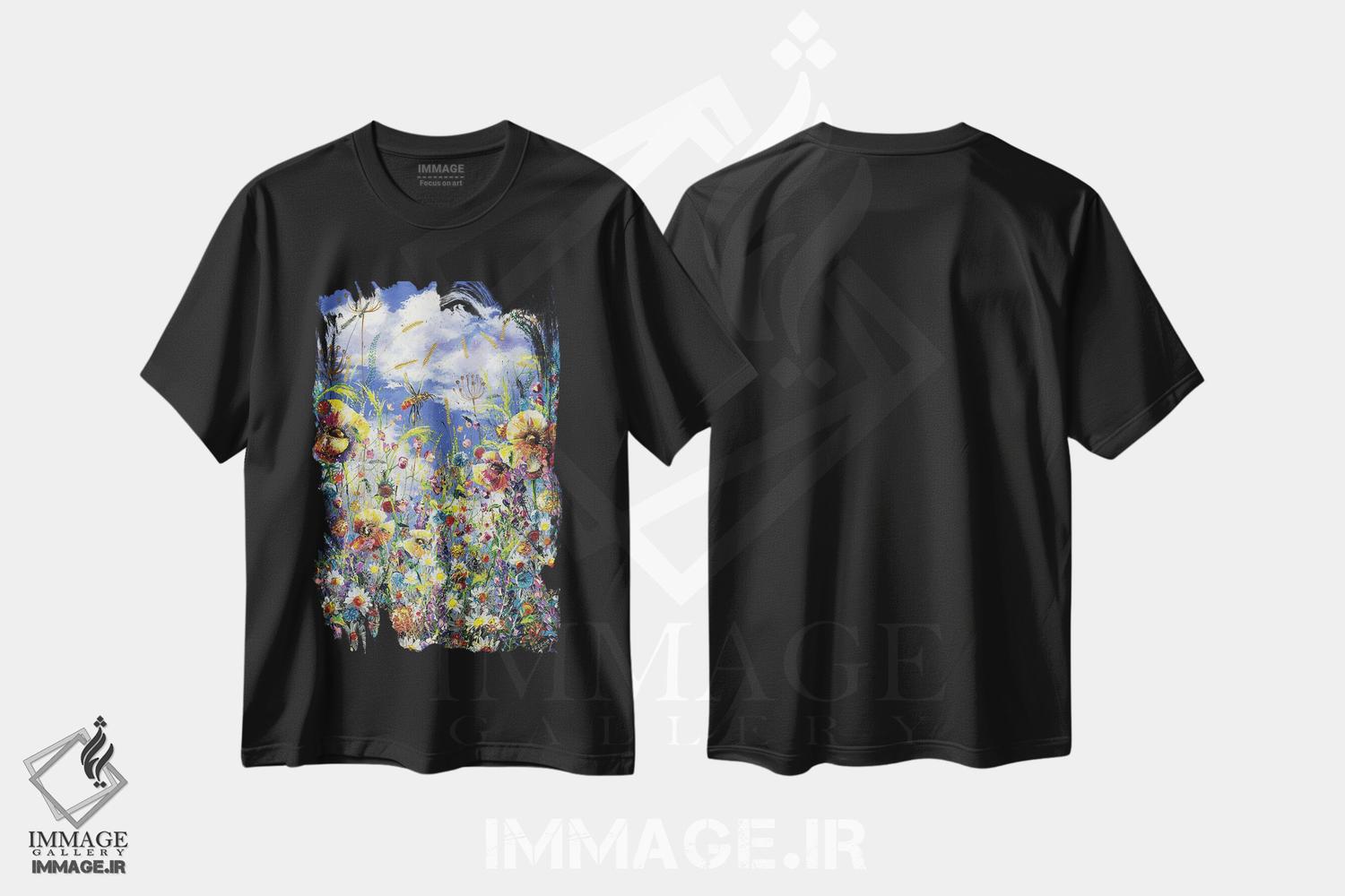 تیشرت طرح دار فضای نفس کشیدن، آبستره اثر اندرو آلن جانسون | فروشگاه ایماژ