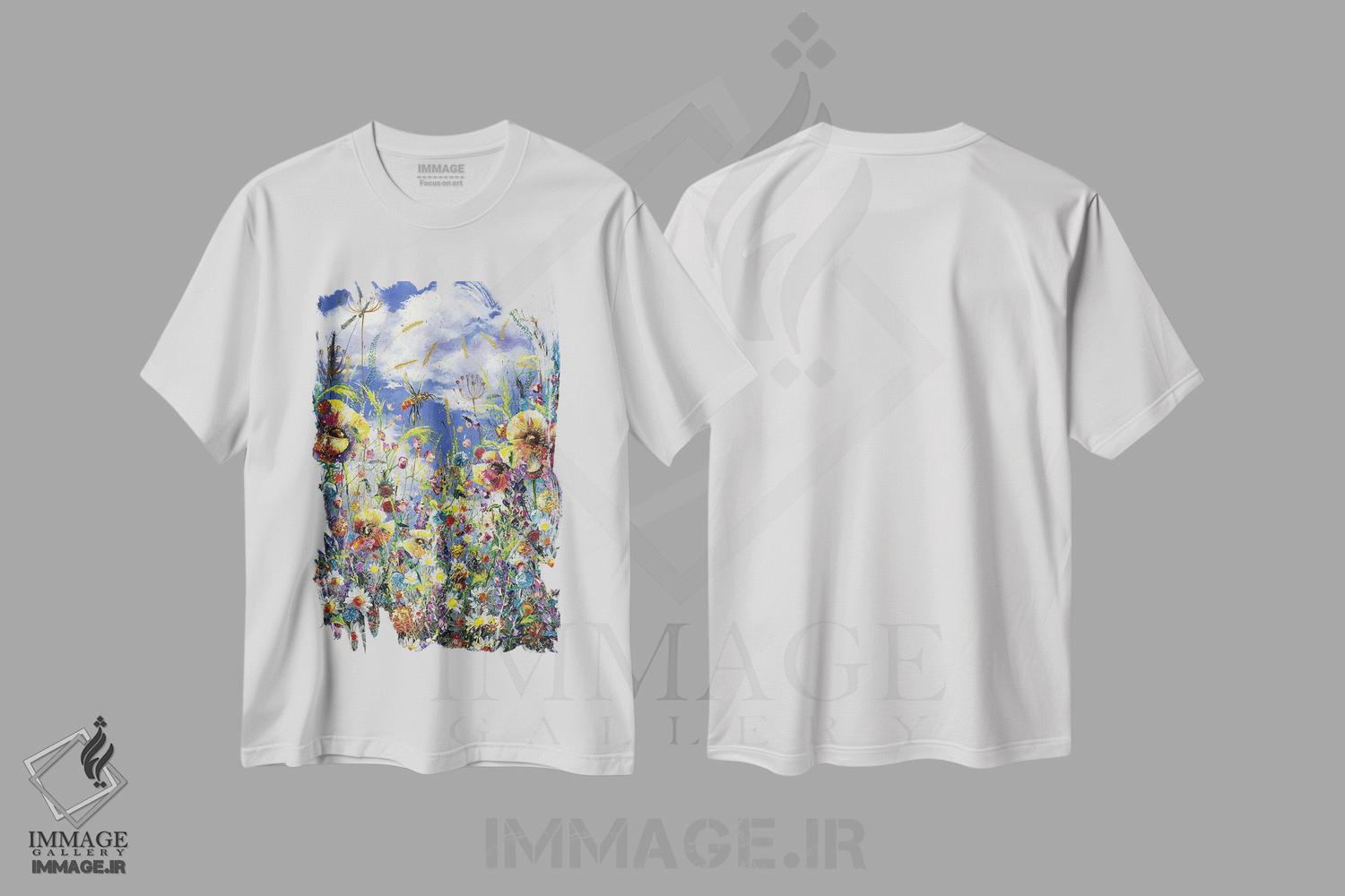 تیشرت طرح دار فضای نفس کشیدن، آبستره اثر اندرو آلن جانسون | immage.ir