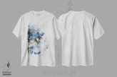 تیشرت طرح دار گل های آبی II، آبستره اثر آریا کِی | فروشگاه ایماژ